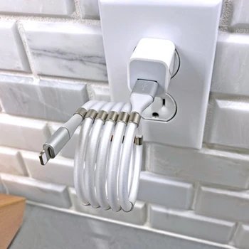 

Supercalla Self Winding USB Magnetic Absorption Magic Fast Charging Data Cable Durable Charging Cable For IOS Type-c Micro