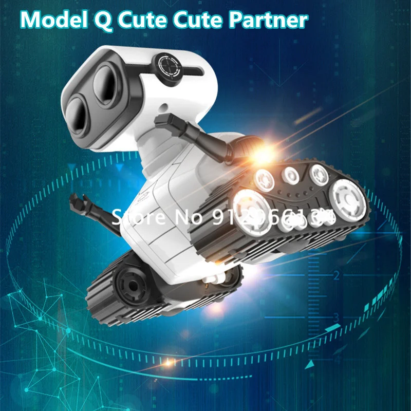 Sci-fi Styling RC Smart Robot Rotation Auto Presentation Eye Lighting Music Smart Walking Space Remote Control Robot Kids Toy 3