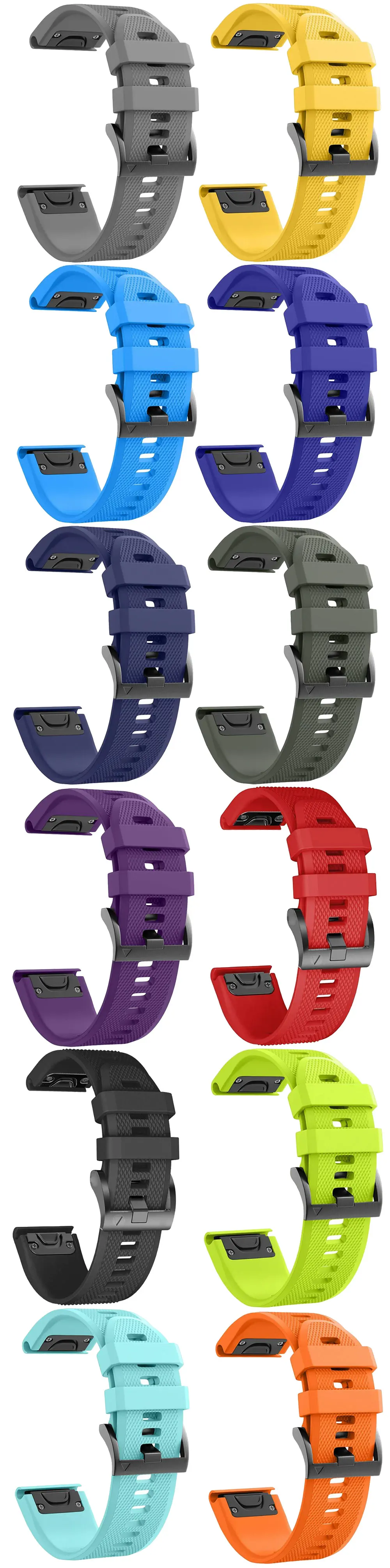 26 22MM Official Watchband for Garmin Fenix 7 7X Epix/Coros VERTIX/VERTIX 2 Watch Quick Release Silicone Easyfit Wristband Strap