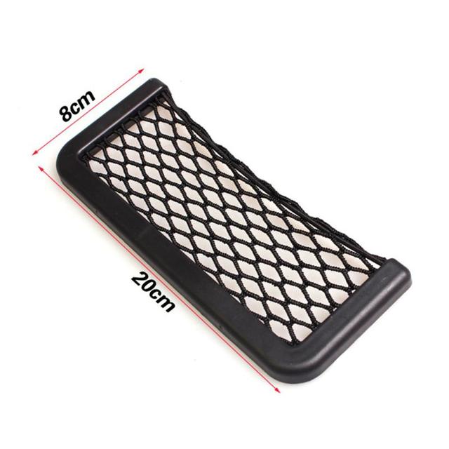 PC 20*8CM 8*15CM Car Organizer Storage Bag Auto Paste Net Pocket Phone Holder For Wallet Keys Car Interior Accessories