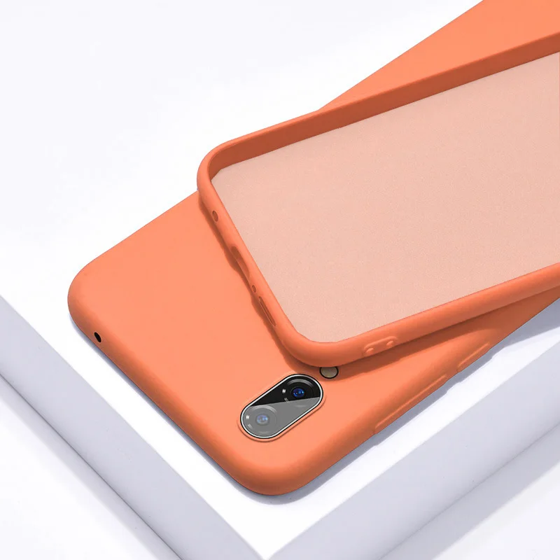 Официальный жидкий силиконовый чехол для iPhone 11 Pro Max XR XS X 8 7 Plus, мягкий чехол для iPhone 6S 6 Plus, чехол с логотипом - Цвет: Orange