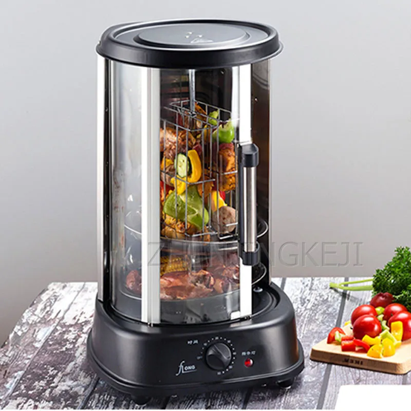 Smokeless Electric Grill Furnace Vertical Spin Barbecue Oven Lazy Home Automatic High Capacity High Power 1380W Electric Oven 2
