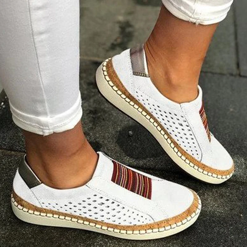 

Siddons 2020 Fashion Slip On Shoes For Women Loafers Round Toe Platform Sneakers Ladies Fashion Mixed Color Shallow Flats Shoes