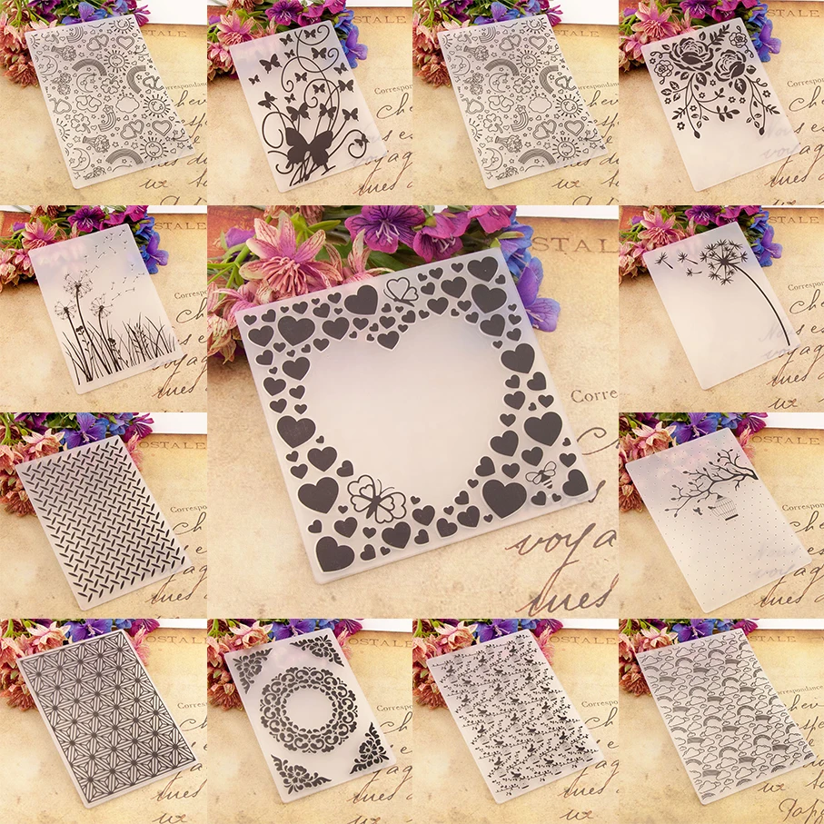 

Plastic Template Craft Card Making Tools Paper Cards Photo Album Wedding Decoration Scrapbooking Embossing Folder