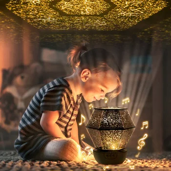 

Star Sky With Bluetooth Speaker Decoration Home Theatre Projector Light Led Kids Gift Romantic 360 Degree Rotation Bedroom