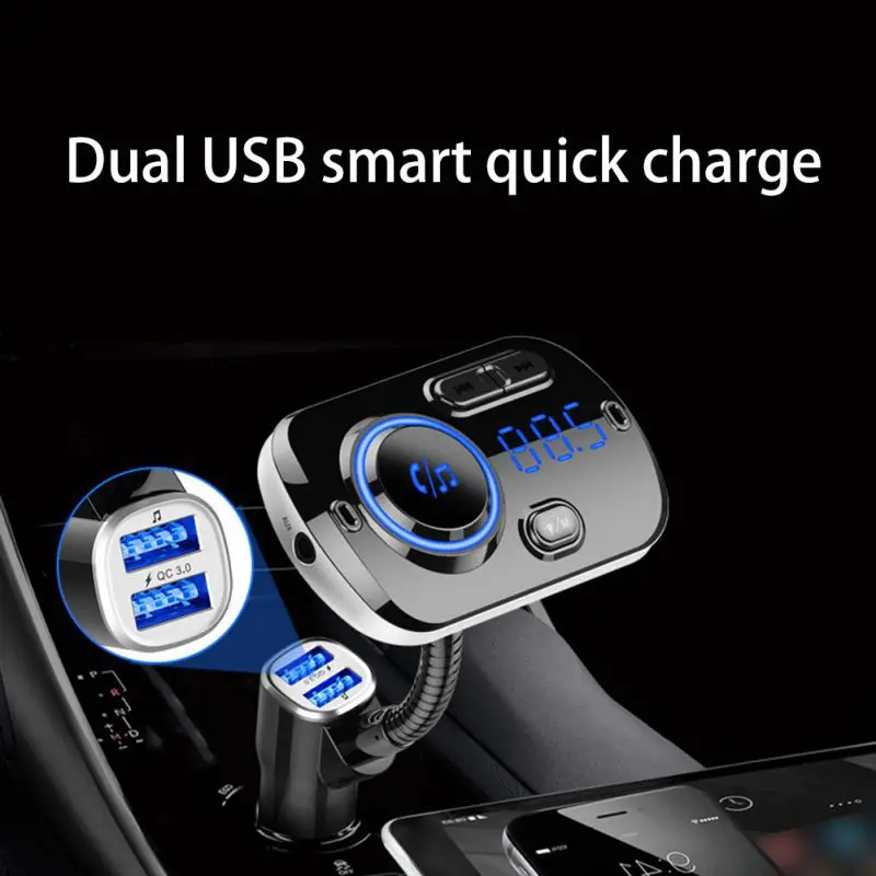 ONEWELL 1 шт. Автомобильный Mp3 Bluetooth плеер двойной USB быстрая зарядка давление 12-24 В без потерь музыка навигация голосовая поддержка MP3