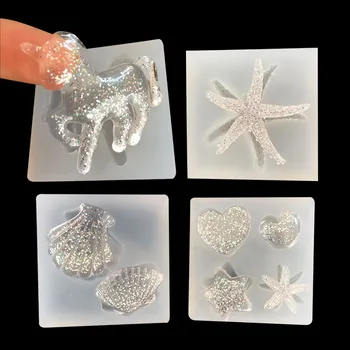 

1Pcs DIY Lovely Shell Starfish Pony Silicone Mold Fondant Cake Decorating Tools Soap Cake Chocolate Mold LINSBAYWU