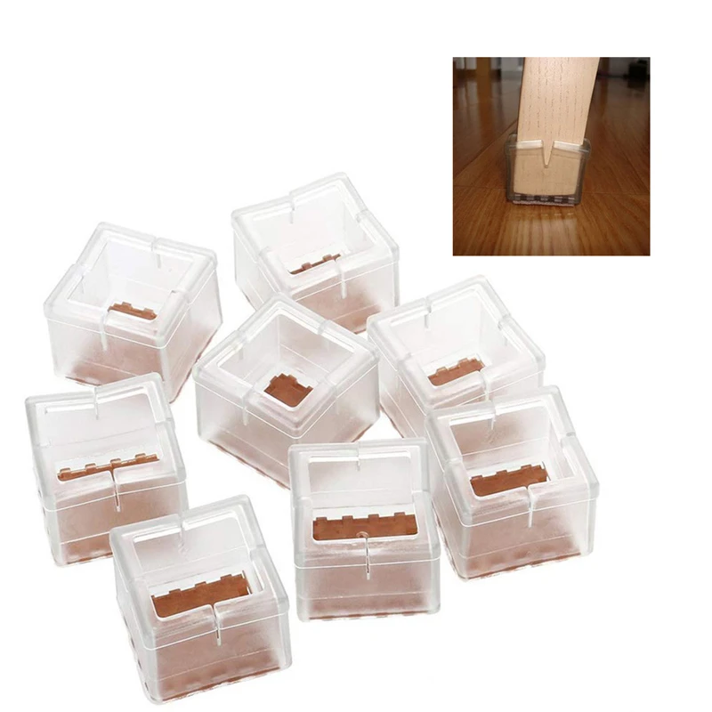 8PC Leg Cover Silicone Floor Protector, Chair Foot Cover Furniture Table Cover essentials Local storage metallic feel