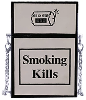 

QZUnique Women's Stylish Smoking Kill Shoulder Bag Clutch Crossbody Bag Purse Handbag With Golden Chain