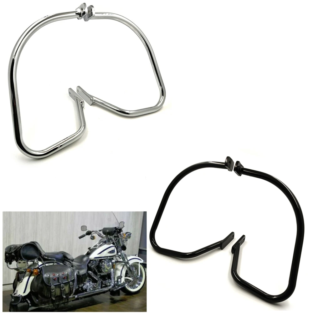 Rear Guard Crash Bar For Harley Davidson Heritage Springer Flsts 1997-1999 Aftermarket Motorcycle Chrome - Bumpers & Chassis - AliExpress