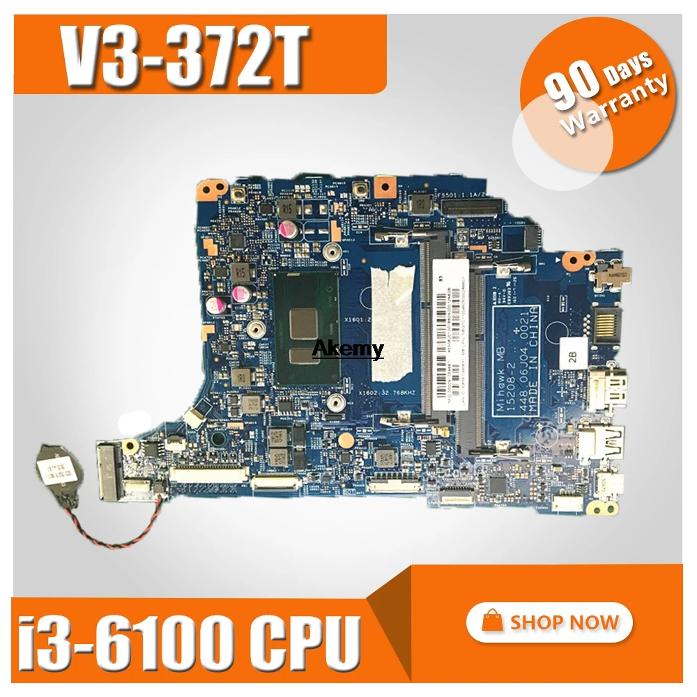 

15208-2 448.06J04.0021 NBG7C11002 NB.G7A11.003 Main board For Acer aspire V3-372 V3-372T Laptop motherboard SR2EU i3-6100U