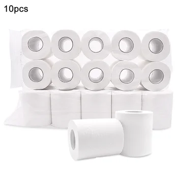 

24 Rolls 4 Ply Living Room Household Soft Hotel Wood Pulp Kitchen Bathroom Tissue Toilet Paper Restaurant Absorbent White