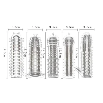 5 Pcs Sex Toys Condom Goods For Of Adult Extender Sleeve For Penis Delay Ejaculation Intimate Goods Sex Shop 3