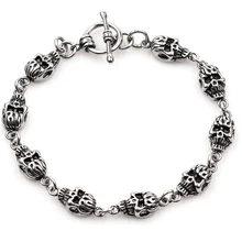 Браслеты в виде черепа ужасов, цепочка на голову, браслеты для мужчин и женщин, подарки на Хэллоуин, Панк ювелирные изделия, аксессуары в готическом стиле