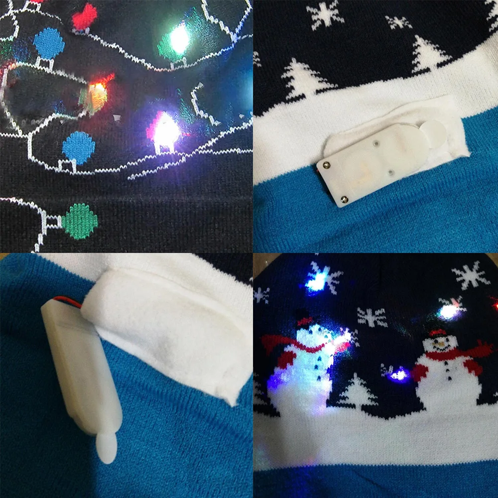 Милый 4 цвета шерстяной светодиодный светящийся Рождественский головной убор светящийся лыжный колпачок вспышка косплей рождественский головной убор светильник
