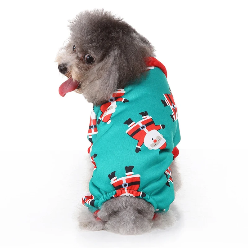 Теплый флисовый комбинезон для маленькой собаки, Рождественская Одежда для животных, Комбинезоны для отдыха для собак, зимняя рубашка, Рождественская одежда для котенка 10E