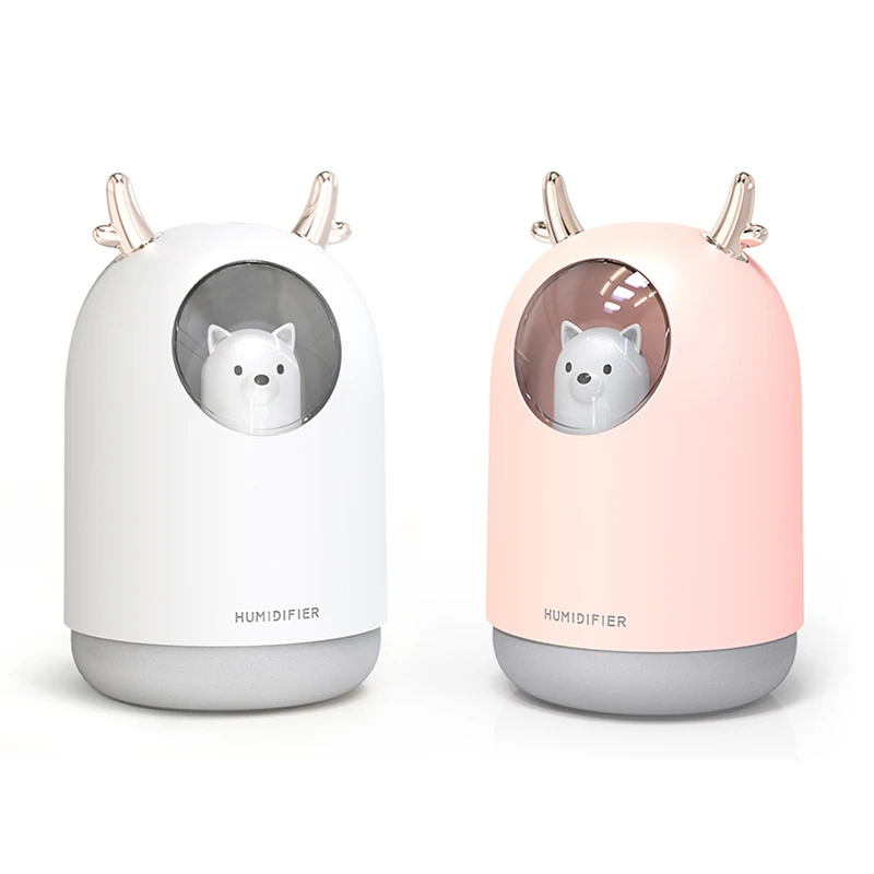 300ml Usb Mini Air Humidifier Ultrasonic Cute Pet Aroma Oil Diffuser Colorful Led Night Light Cool Mist Maker For Bedroom Humidifiers Aliexpress