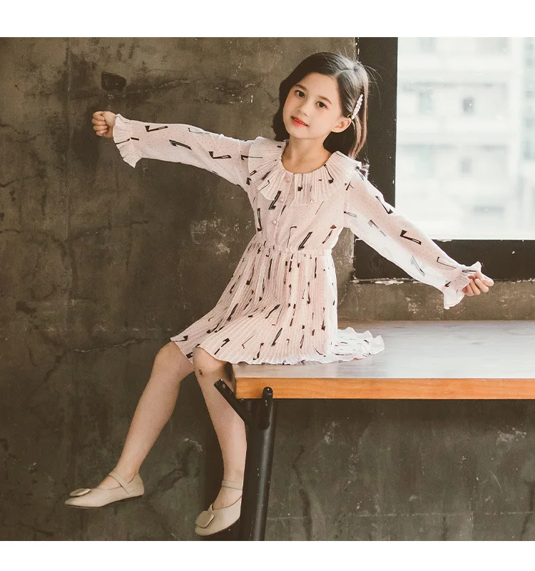 School Teenagers Big girls chiffon Dress Little girls Floral Dresses Spring 2020 kid clothes for 3 4 5 6 7 8 9 10 11 12 13 years (10)