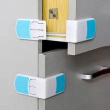 2 шт./лот защита от детей блокировка дверей для безопасности детей Детская безопасность пластиковая защита замок безопасности