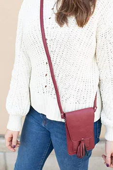 

Women PU Leather Messenger Bags Mini Cell Phone Pocket Cellphone Handbag Students Crossbody Case Girl Small Shoulder Bags