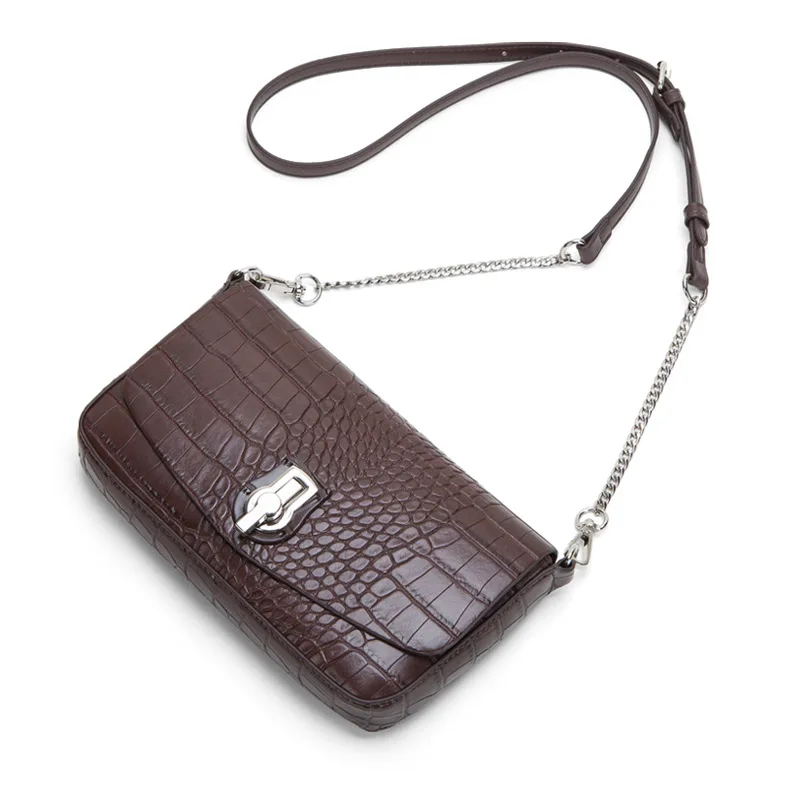 

Small Bag Women's 2019 Spring And Summer New Style Shoulder Bag Crocodile Pattern Retro Shoulder Non-mainstream Design Bag Custo
