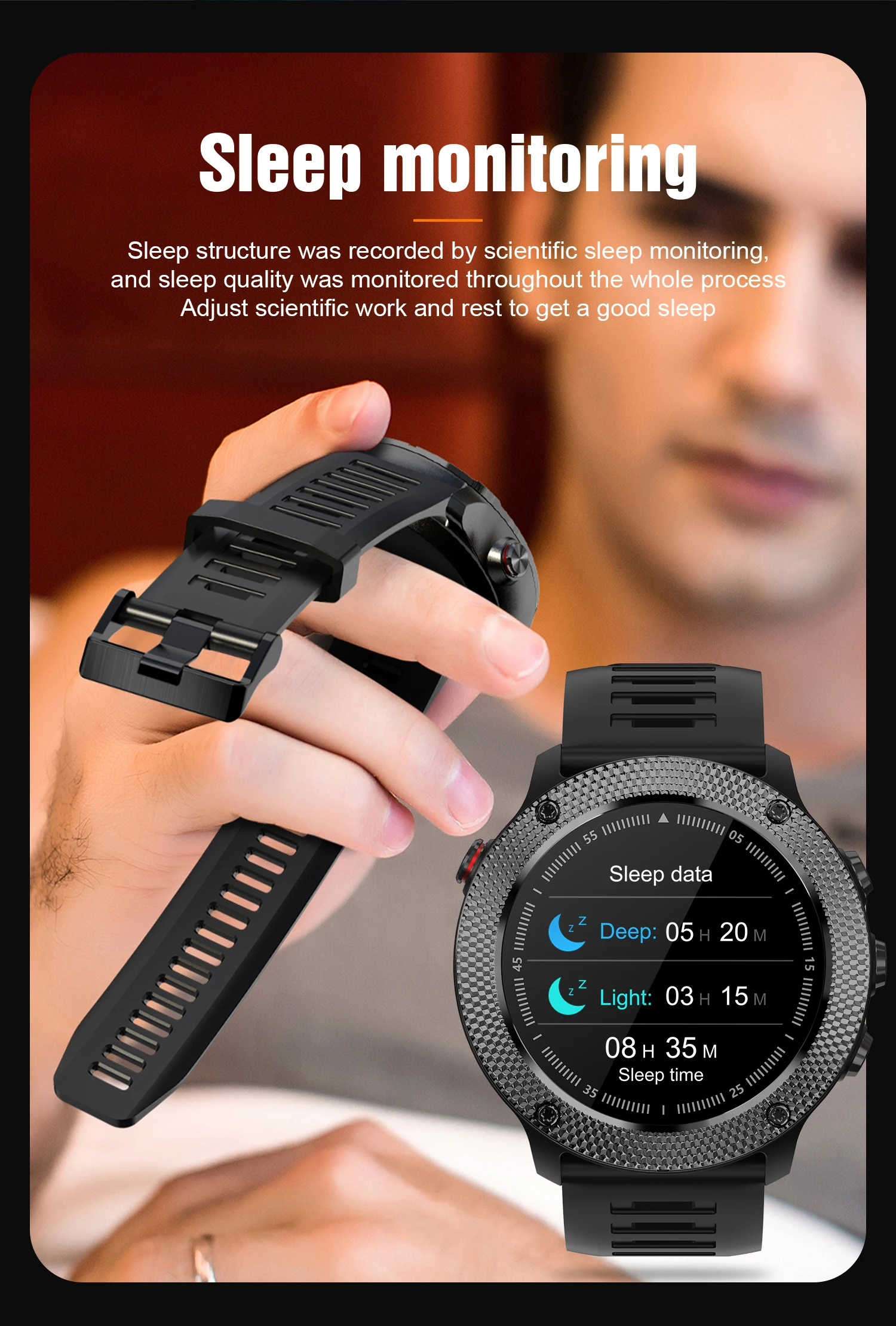 STrollAR Men Smartwatches 2021 30M Waterproof 12 Sport modes Fitness Tracker Clock Smart Watch for Android IOS Xiaomi Huawei