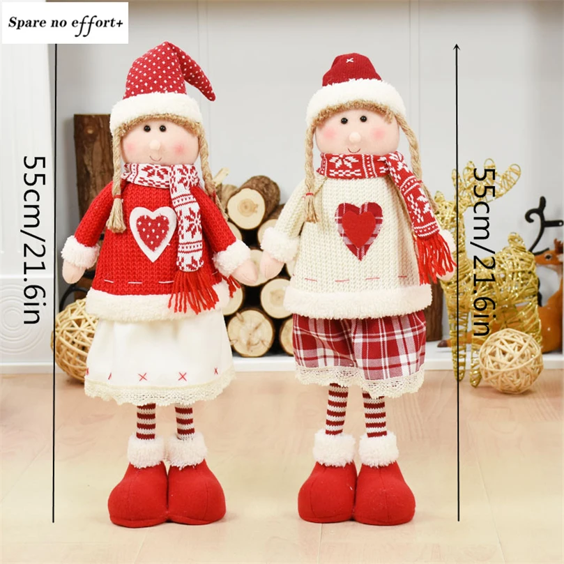 Navidad фигурки Девочка Кукла рождественские украшения для дома Дети Рождественские подарки игрушка Счастливого Рождества Новогоднее украшение Natal