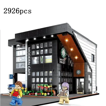 

2020 MOC Modular Building Blocks Street View Creator Expert 86005 Bricks Model Coffee Shop 84002 Modern Cafe Corner 10182 86005