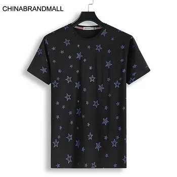 

Extra Large Size Men Short Sleeve T Shirt Plus Fat Plus Loose Round Neck Half Sleeve Leisure Backing Shirt Tide Fat