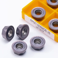 10 pçs rpmt1606 moe vp15tf ferramentas de trituração carboneto inserção ferramenta torno duro liga rpmt 1606 r8 alta qualidade ferramenta torneamento