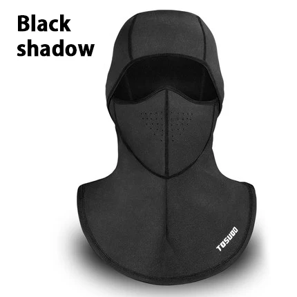TOSUOD Зимняя Маска для лица, маска для лица, шарф, велосипедная шапка, шлем, подкладка, теплый и морозостойкий головной убор, велосипедное снаряжение - Цвет: Black shadow