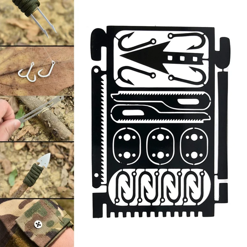 

Fishing Gear Hook Card Outdoor EDC Tools Outdoor Camping Supplies Multi-functional Hunting Emergency Survival Tools M