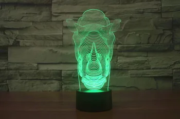 

Colorful LED touch switch visual three - dimensional lights 3D lights LED gradient illusion lights