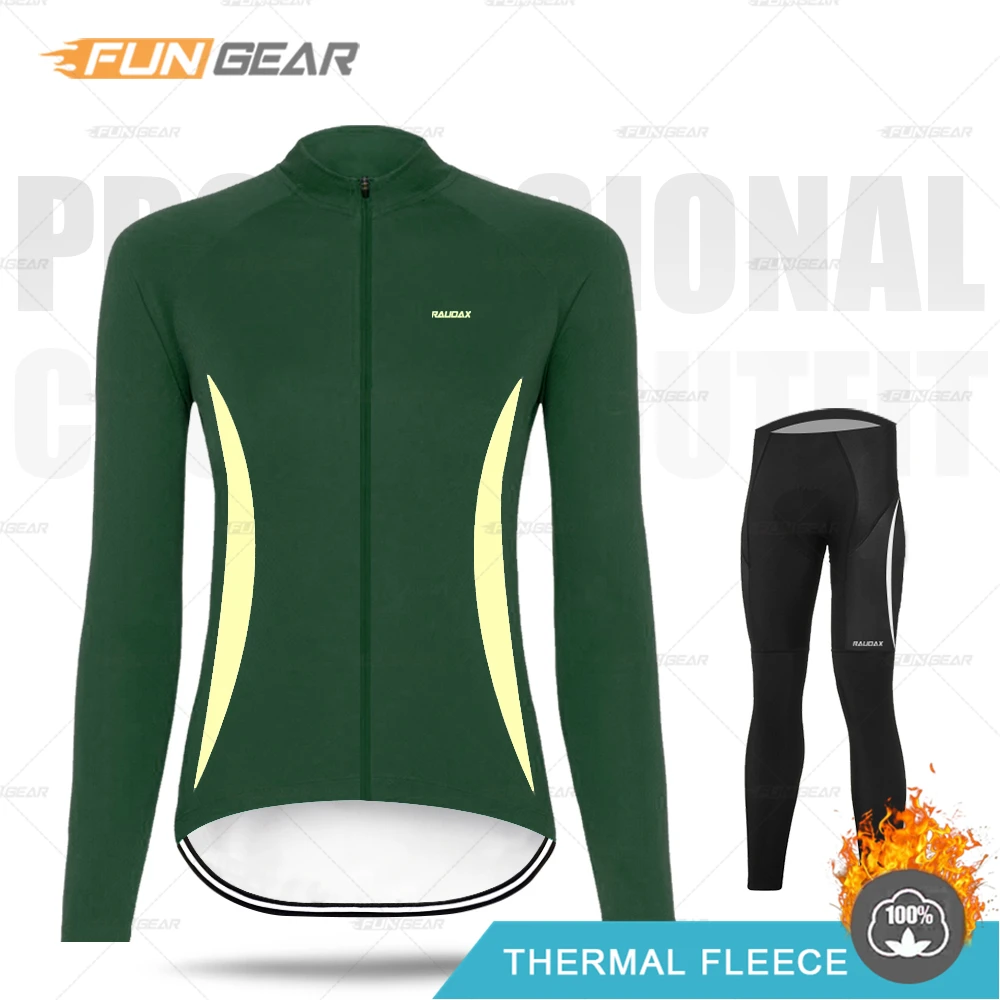 Normal Cycling Set Простая зимняя женская одежда, комплект из Джерси с длинным рукавом, Теплая Флисовая одежда, Модный женский комбинезон для шоссейного велосипеда - Цвет: Normal Cycling Set