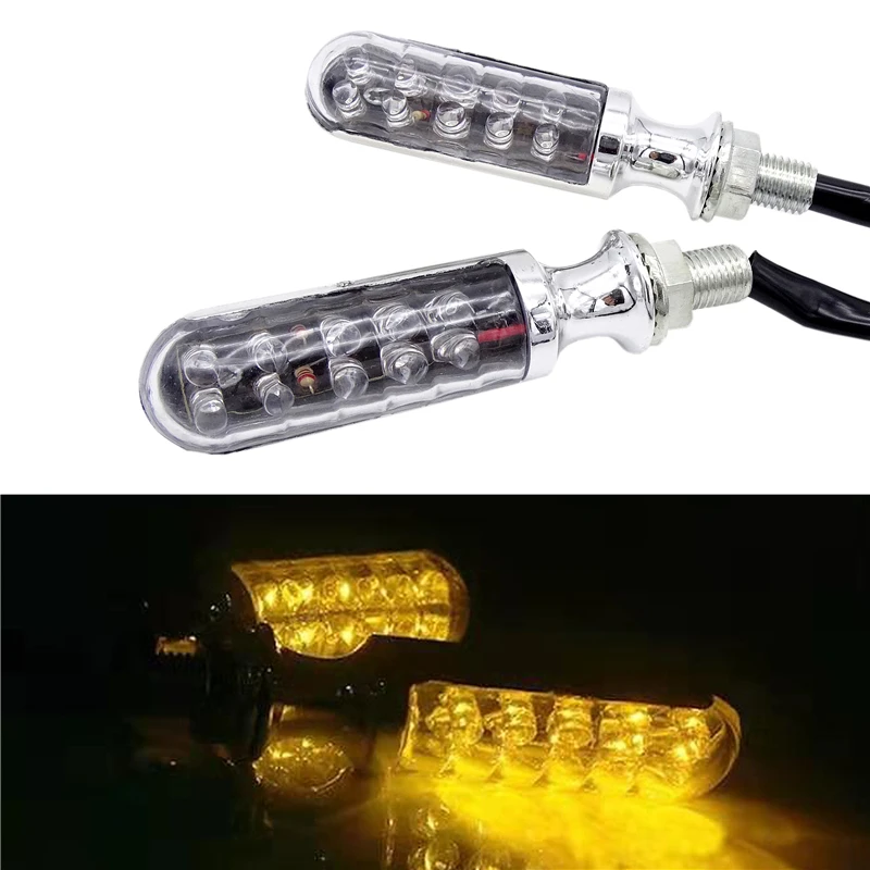 

1 Pair Universal Motorcycle Modification for Scooter LED Turn Signal for Harley Honda Yamaha Retro Motorcycle Tail Light Custom