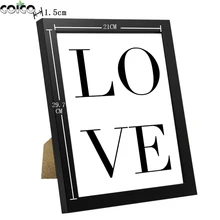 

A3 A4 Black White Photo Frame for Picture Wall Decor Simple Natrual Wood Frame Classic Solid Desktop Frame for Home Decor Poster
