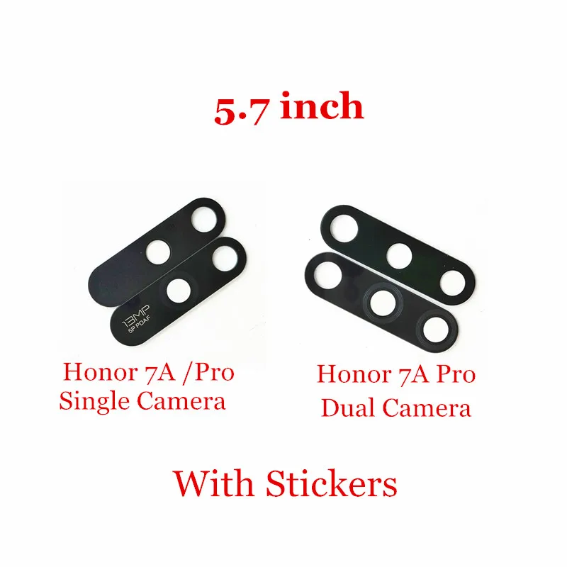 

New Original Rear Back Camera Glass Lens with Stickers For Huawei Honor 7A Pro 5.7"