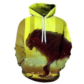

Autumn hoodie Style tiger wolf 3D Printed Men sweatshirt casual Harajuku Pullover funny animal streetwear Quality hoodies Tops