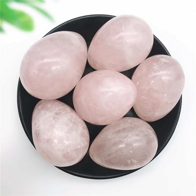 

1PC Natural Pink Rose Quartz Egg-shaped Crystal Healing Ball Sphere Gemstone Natural Stones and Minerals
