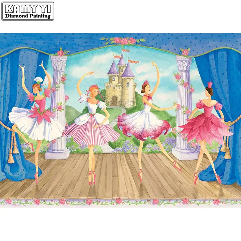 5D DIY Diamond embroidery Cross stitch Ballet dancers Full Square/Round mosaic painting decoration HYY | Дом и сад