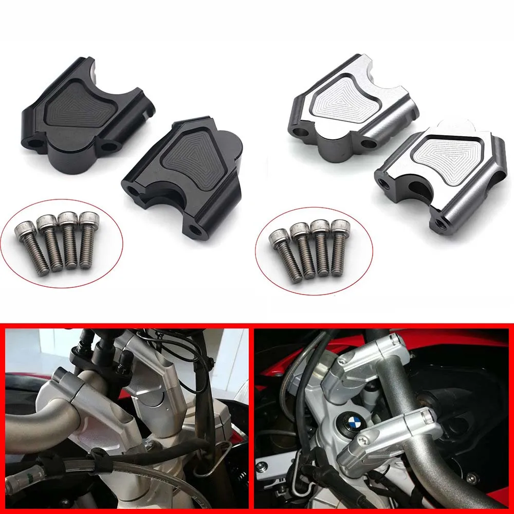 1 Pair Motorcycle Handlebar Riser Clamp Raised Mount Extension with Bolts Screw Kit for BMW F700GS 2013-2017 F650GS 2008-2017 | Автомобили