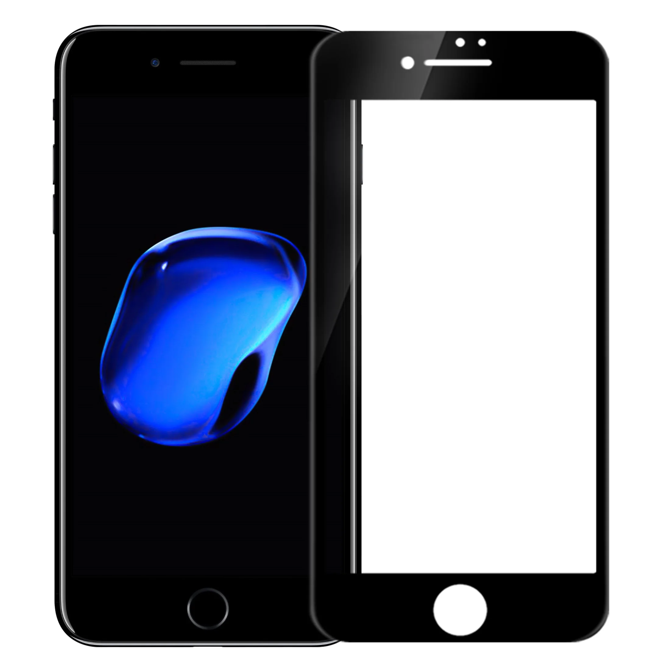 Для iPhone 7 8 7+ 8+ Plus закаленное стекло против взрыва 9H Nillkin 3D CP+ Max полное покрытие Защитная пленка для экрана для iPhone8 - Цвет: Black