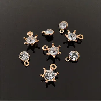 

30PCS/Lot Diamon Rhinestone Button Pendant Bracelet Earring Jewelry Hair Bow Accessories