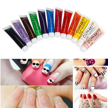 

12 Mix Color 3D Drawing Paint Painting Design UV Gel Acrylic Nail Art Tips Nail Decoration
