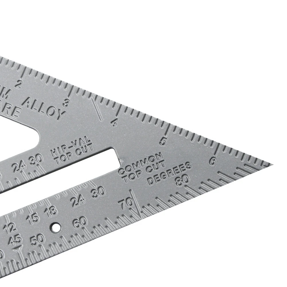Triangle Square Ruler 90 Degree Angle Ruler Measurement Tool 7&rdquo; Stainless Steel Metal