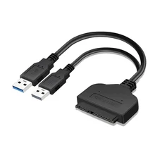 USB3.0 to SATA Высокоскоростной Кабель-адаптер 22 Pin для 2,5 дюймового жесткого диска/SSD ноутбука с дополнительным питанием