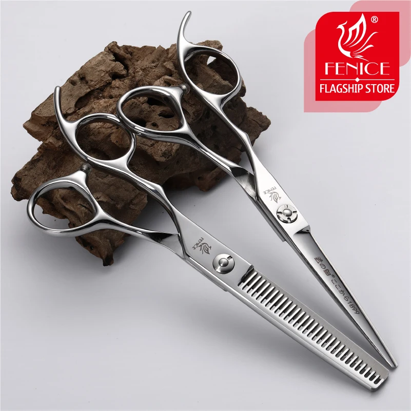 Fenice 6 Inch Professional Hair Scissors Left Handed Scissors Barber sets Shears Hairdressing scissors Salon Tools 3