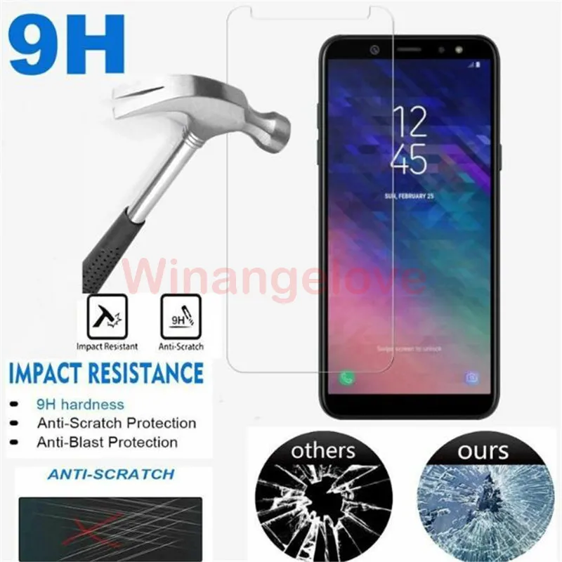 100 шт. для Samsung A10e A20e A20 Core A40 A40S A60 A70 A80 A90 A9 A9 Pro Экран протектор 2.5D с уровнем твердости 9H закаленное Стекло