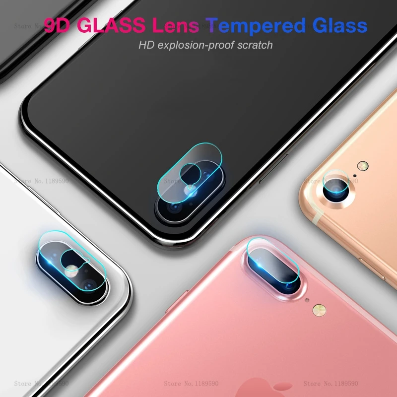 

9D For iPhone 7 8 X XS Max XR Tempered Glass Screen Protector Camera Lens Protect Protector For iPhone 11 Pro Phone Accessories