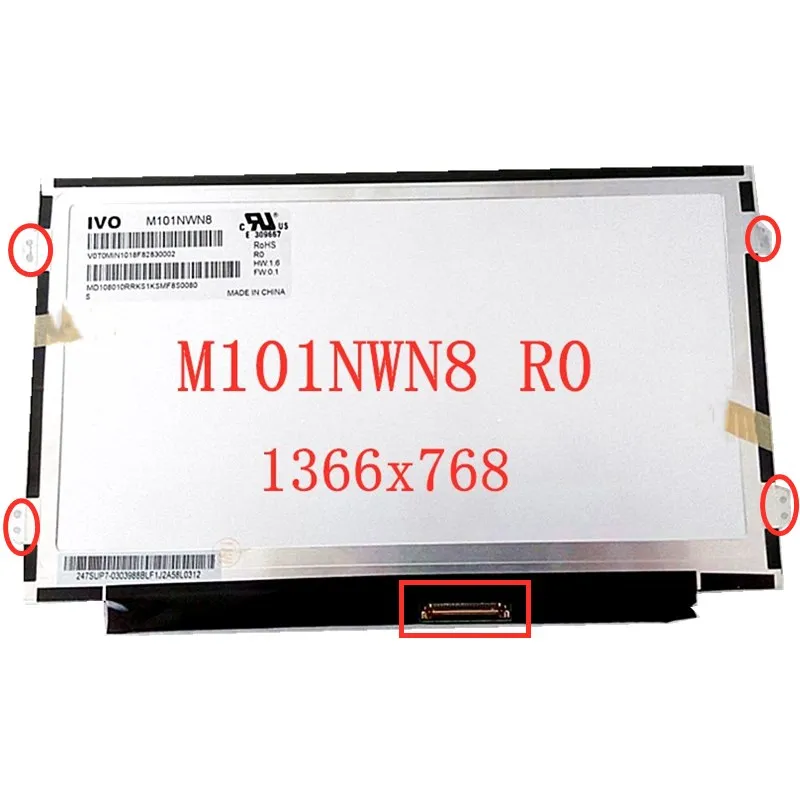 10 1 &quotноутбук ЖК-дисплей Экран M101NWN8 B101XTN01 .1 N101BGE-L31 матричный дисплей Панель 1366*768 |